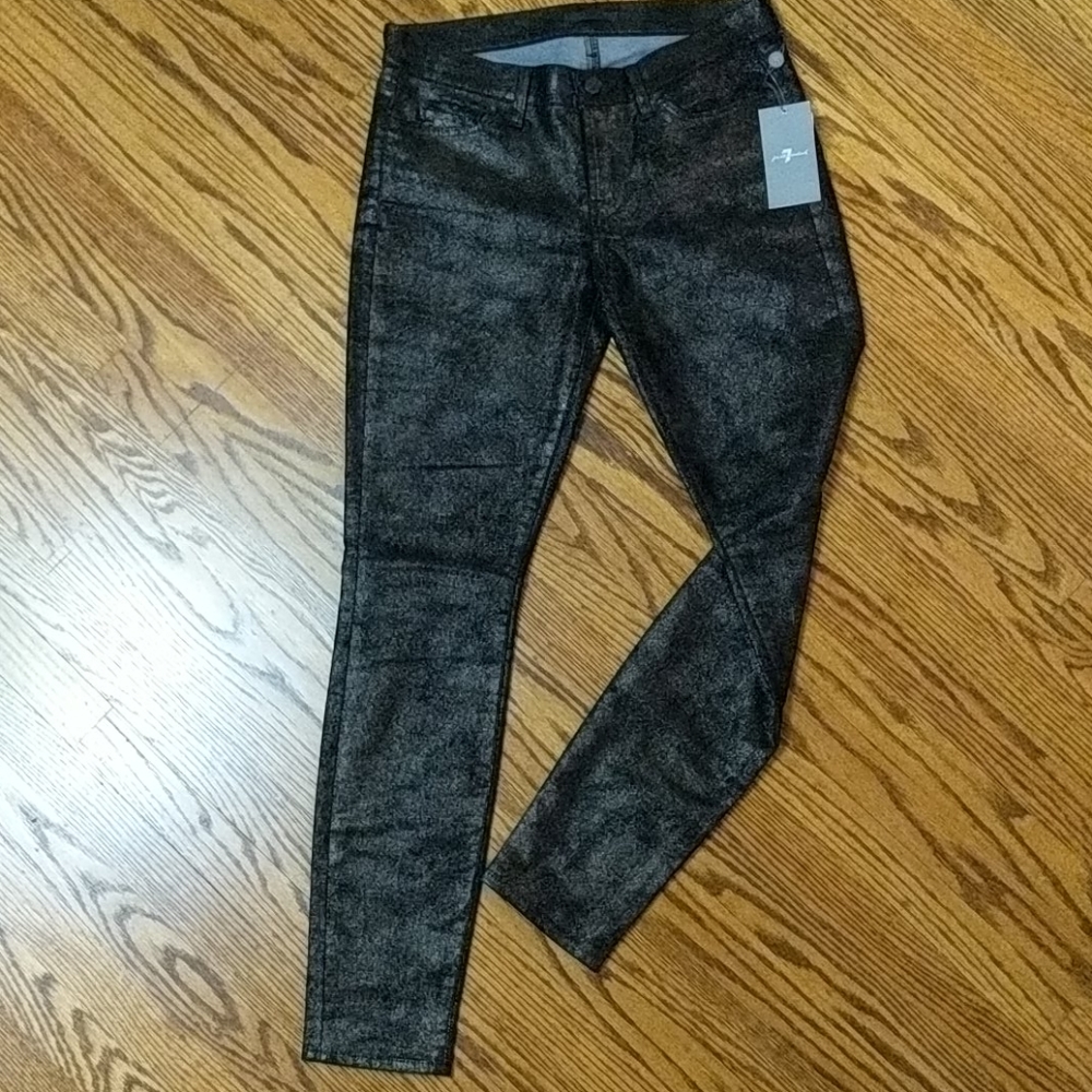 7 Skinny Jeans in Moonrock Black, NWT, size 29